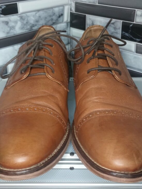 Johnston & Murphy Melton Mens US 10.5 Dress Shoes Tan Calf Skin Leather Cap Toe main image 13